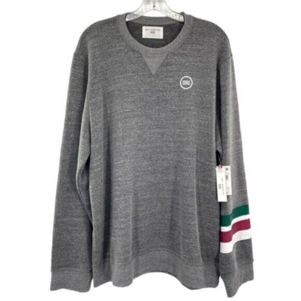 Sol Angeles Mens Stripe Crew Sweatshirt New